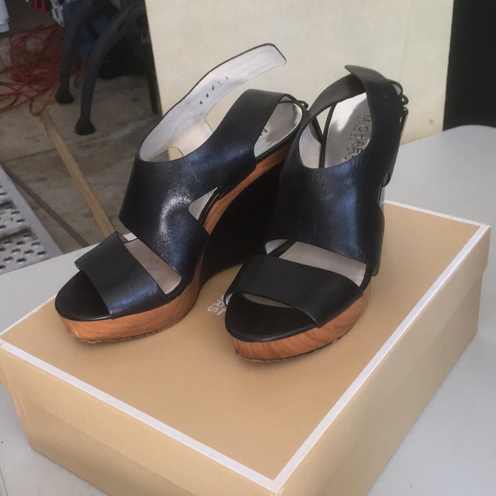 Michael Kors Carla Black Wedges